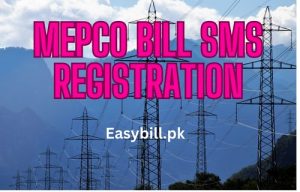 Mepco Bill Sms Registration and Email Registration